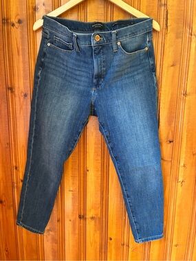 Banana Republic Dark Blue Denim Cropped Slim Jeans